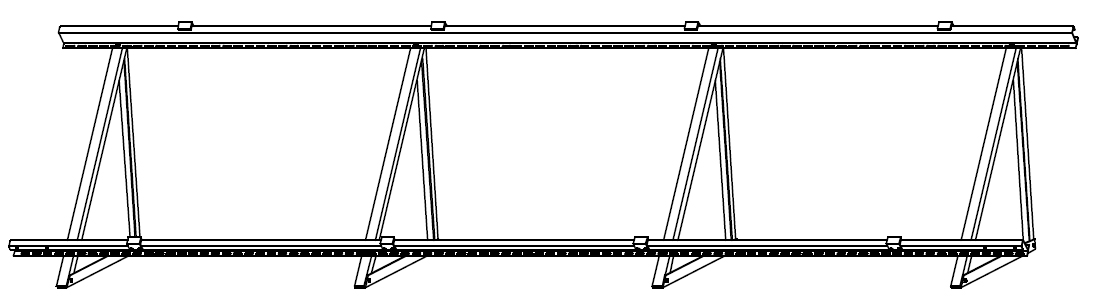 Nosná konštrukcia na rovnú strechu pre 2x TS 530