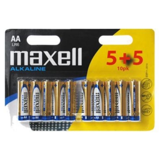AA batérie Maxell alkaline 1,5V - LR6; 5+5 ks