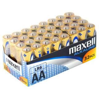 Alkalické batérie Maxell 1,5V - AA - LR6; 32 ks